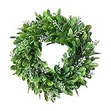 yotijar Eukalyptus Kranz, 30cm Dekorativer Wandkranz, Künstlicher Eukalyptus Dekokranz Haustürkranz, Festival Frühling Dek