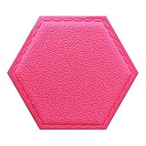 TINGCHAO 3D Wandpaneele Ziegel Selbstklebende Hexagon Muster Wandaufkleber für TV Sofa Hintergrund Wand Wohnzimmer Restaurant Shop Bar Dekoration (5 STÜCKE),R