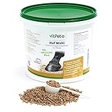 VitPet+ Huf Wohl – Spezial Mineralfutter Pferde – Premium Ergänzungsfuttermittel mit Kieselgur, Bierhefe, Zink und Biotin Pferd - Zur Unterstützung des Hufwachstums - 4 kg inkl. Dosierlö