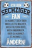 Blechschilder Hier wohnt EIN Sechziger Fan/Sechziger Fan/Ich Bin Sechziger Fan Deko Metallschild Schild Artikel Geschenk zum Geburtstag oder Weihnachten (Blau (20x30))