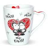 Sheepworld 45183 Kaffee-Tasse mit Spruch Ich Deins, Du Meins, Wir Eins, Porzellan, 30 cl, Geschenk-Tasse mit Lieb