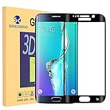 seacosmo Galaxy S6 Edge Displayschutzfolie, gehärtetem Glas Displayschutzfolie Cover [3D Gebogen Full Deckung] für Samsung Galaxy S6 Edge Lebenslange Garantie, Schw