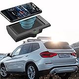 ElecPjf 10W Fast Qi Wireless Charger Auto für BMW X3 G01 2018 2019 2020 2021 2022 BMW X4 2019 2020 2021 Auto mit Ladefunktion Induktion Ladestation für Phone 13/12/11/11Pro/11 Pro Max Samsung S10/S9