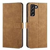 EasyAcc Hülle Case Kompatibel mit Samsung S21 4G 5G, PU Leder mit Kartenhalter und Faltbare Tasche Handyhülle mit Standfunktion Brieftasche Handy Schutzhülle, B
