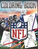 NFL COLORING BOOK: Anxiety NFL Coloring Books For Adults And Kids Relaxation And Stress R