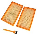 HURI 2x Flachfaltenfilter Flachfilter für Flex S-36, S-36 M, S-47, S-47 M, S36, S47, VCE 35 L AC, VCE 45 H AC, VCE 45 M AC Ersatz Bosch 2607432033, D279015-XJ, Flex 337.692