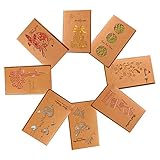 Grußkarte Set,16 Stück Grußkarten,Retro Kraftpapier Karte,Handgemachte Grußkarten mit Retro Kraft Umschlag,für Erntedankfes,Valentinstag,Muttertag,Weihnachtsge,Burtstag,10.5cm x 18cm(8 Stile)