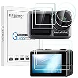 NEWZEROL [2 Set /6 stück Kompatibel für DJI Osmo Action Panzerglas Schutzfolie, Anti-Kratzer Displayschutzfolien blasenfrei Displayschutz Folie Kamera Zubehör - CLAR