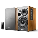 Edifier Studio R1280DB - 2.0 Bluetooth-Lautsprechersystem (42 Watt), Regallautsprecher mit Infrarot-Fernbedienung in Holzfarb