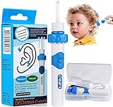 Ohrenschmalz entferner,Q Grips Ohrenschmalz Entferner, Elektrisch Ohrenschmalz Entferner Ohrenreiniger mit 2 Waschbaren Ersatzköpfen, Ohrwachs Entfernungs Tool Geeignet Für Kinder und F