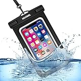 HOOMIL wasserdichte Handyhülle, Universal Wasserfeste Handytasche IPX8 Unterwasser Handy Hülle für iPhone 12 Mini/12/12 Pro, iPhone SE 2020/8/7, iPhone 11/11 Pro, Schw