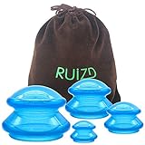 Schröpfglas Silikon,Schröpfgläser Set,Schröpfset Cupping,Schröpfen Silikon Schröpfglas,Cupping Set für Körper 4 Stück Schmerz und Stress Lindern Cellulite Massageg