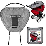 SONNENSEGEL KINDERWAGEN mit Sichtfenster ● Universal Sonnenblende mit 50+ UV-Schutz für Baby Buggy und Sportwagen ● Wasserdichtes Sonnenverdeck mit breiten Schattenflügeln ● Sonnendach S