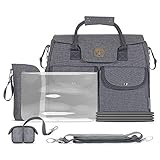 LCP Kids Wickeltasche 5er Set Wickelauflage Schnullerbag Kinderwagen-Haltung,G