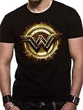 CID Herren Justice League Movie-Wonder Woman Symbol T-Shirt, Schwarz, S
