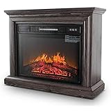 Terrassenheizung Elektrische, elektrische Kaminheizung Realistische LED-Flammeneffekt Elektrische Feuer Wohnzimmer Boden Stand mit Fernbedienung 1400W