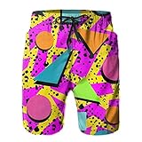 PIOKNGY Herren Cool Quick Dry 3D Printed Beach Pants Badehose Drawstring Board Shorts Bademode - - X-Larg