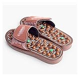 Sommerhausschuhe Badezimmer Hausschuhe Acupressur Plantar Fasciitis Fußmassagegerät, Jade Stein Indoor Massage Hausschuhe, Reflexzonenmassage Sandalen für Männer Frauen Dusche Sandalen B