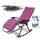 MSHK Strandkorb Campingstuhl Sonnenliege Strandliege Gartenliege Klappliege büro rückenlehne Stuhl klappbare,L