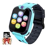 Smartwatch Kinder Telefon - Spiel Musik Kids Smart Watch [1 GB Micro SD Enthalten] mit Anruf Kamera Spiele Wecker Musik Player für Jungen Mädchen Alter 3-12 B