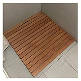 JIAJUAN Naturholz Dusche Bad Matte, Wasserdicht Toilette Rinnenboard, rutschfest Spleißen Waschtisch Sauna Wanne Bodenpedal, (Farbe : Natural, Größe : 30x70cm)