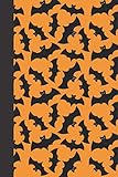 HALLOWEEN BATS NOTEBOOK: Black/orange notebook to write in, halloween lined pages, perfect halloween gift, ideal book for everyone who loves to celebrate all hallow's day
