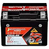 Panther AGM Motorradbatterie 12V Roller Batterie (3Ah - YTX4L-BS)