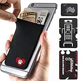 The Gecko Adhesive Card Wallet for Cell Phones, Ultra Slim & Custom Designed (Hund - Herz)