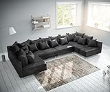 DELIFE Couch Clovis XL Anthrazit Antik Optik Wohnlandschaft M