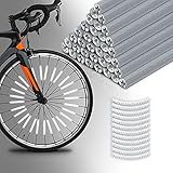 Qiaonato Speichenreflektoren Fahrrad Set, 36 Stück Reflektoren Fahrrad + Reflektoren Aufkleber, Wasserdicht Einfache Montage 360° Sichtbarkeit, Sicheres Fahren bei N