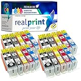 20 realprint® Druckerpatronen als Ersatz für Canon PGI550 CLI551 XL mit Chip kompatibel für Canon PIXMA MG5650 MG5550 MX925 iP7250