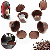 Zonster 4 Stücke Dolce Gusto Coffee Capsule Plsatic Nachfüllbare Kaffeekapsel Wiederverwendbar 200-fache Kompatibel Dolce G