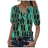 Tshirt Damen Langarm Tunika Shirt Basic Longshirts v-Ausschnitt asymmetrischer Oberteile Casual Tops Bluse Halloween Langarmshirt Spitze Spitzen Elegante Bluse Sweatshirt(#0111+40-A35, XXL)