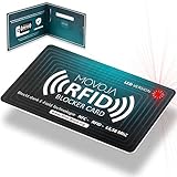 RFID Blocker Karte mit LED Indikator Technologie | Neuster Störsender | Deutsche Marke | Keine Reststrahlung | 100% Schutz Dank E-Field | Keine Schutzhüllen mehr | Kredit-Karte EC Bank NFC 13,56 MH