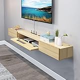 TV Lowboard, TV-Schrank Schwimmendes Tv Schrank, 120cm TV Lowboard Board Hängend Hängeschrank Wohnwand, Set-Top-Box-Lagerregal, Für Schlafzimmer/Wohnzimmer (Size : 120cm)