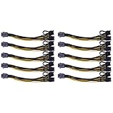 Mogzank 10-Teilige 6 Pin zu Dual-PCIe 8 Pin (6 + 2) Grafik Karte PCI Express Power GPU VGA Y-Splitter VerläNgerung Kabel Mining