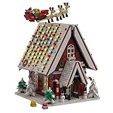 XYG Modular Haus Bausets, Kreative Winter Weihnachtsmann Weihnachtsmann Weihnachtsmann Schneemann Straßenansicht Architektur, 2840 Teile Kompatibel mit Lego 41323