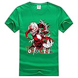 Tokyo Ghoul Anime T-Shirts Herren Damen Rundhals Kurzarm Tops Tees Paar Kurzärmeliger Sommer Aus Baumwolle Grün S