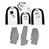 Passendes Familien-Pyjama-Set, Weihnachtspyjama, mit Weihnachtsbaum, Hirsch, bedruckt, langärmliges T-Shirt und Unterteil, Loungewear, F-grün, 36