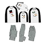 Passendes Familien-Pyjama-Set, Weihnachtspyjama, mit Weihnachtsbaum, Hirsch, bedruckt, langärmliges T-Shirt und Unterteil, Loungewear, F-grün, 42