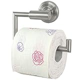 Badserie Ambiente - Toilettenpapierhalter, WC-Rollenhalter, Klopapierhalter aus robustem, hochwertigem Edelstahl matt - zur Wandmontag