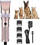 Haarschneider für Herren kabellos Dog Clippers, Haustier Haarschneider Dog Grooming Clippers 12V, Pet Grooming Hund Shaver mit 4 Kamm, Elektrische Katze Schere for alle Tiere Haarschneider für M