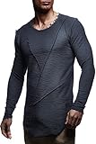 Leif Nelson Herren Oversize Sweatshirt Hoodie Hoody LN6323; Größe XXL,