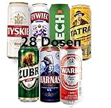 Mega Paket polnische Biere je 4 Dosen 500ml Zywiec Tyskie Zubr Warka Lech Harnas Tatra, die Bierwelt von Polen Testen mit 28 Dosen im Pak