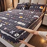 HAIBA Sterne Spannbettlaken Cashmere-Feeling Fleece, Kuscheliges Spannbetttuch, Kinderbett Couch, Flauschiges Laken Gut Als Matratzenschoner,180X220+30