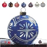 Riesiger Aufblasbarer Weihnachtsball Weihnachtsbaumschmuck, Outdoor Christmas Pvc Aufblasbarer Verzierter Ball，weihnachtsaufblasbare Bälle Outdoor-Dekorationen，mit ​inflator 23,6 Z