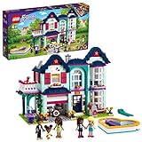 LEGO 41449 Friends Andreas Haus Set, Puppenhaus für Mini-Puppen mit Schwimmbad und Musikstudio, Spielzeug Geschenk für Mädchen und Jungen ab 6 J