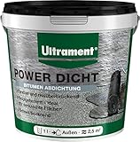 Ultrament 82451900116608 1L Power Dicht Super Flexible Universalabdichtung | Dachabdichtung & Heimwerker | 1 Liter, Schw