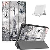 Shinyzone Hülle Kompatibel mit Amazon Fire HD 8 2020,Amazon Fire HD 8 Plus 2020 Tablet Hülle,Leder Trifold Ständer Magnetisch Befestigung Schutzhülle mit Auto Aufwachen/Schlaf,T
