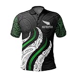 DIWEI Herren Rugby-Trikot, 2021 New Zealand Maori Rugby-T-Shirt, Kurzarm-Sportbekleidung Mit Normaler Passform, Fußballspiel-Trainings-Poloshirt M